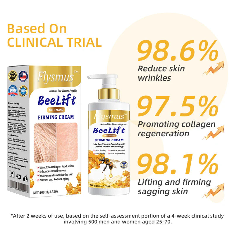 Flysmus™ BeeLift Creme Firmador Anti-Idade – Combate a flacidez e a pele enrugada!