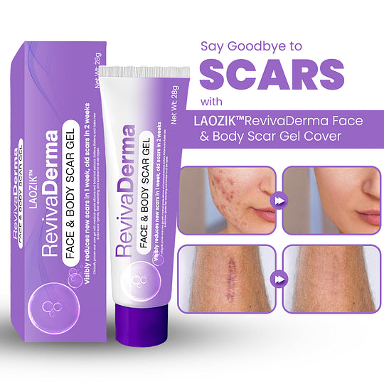 RevivaDerma Gel para Cicatrizes Faciais e Corporais