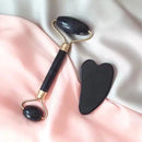 Jadealiv - Rolo Massageador de Jade Verde + Guasha Coração