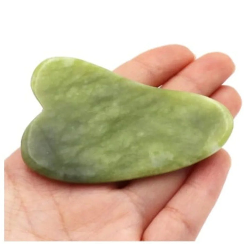 Jadealiv - Rolo Massageador de Jade Verde + Guasha Coração