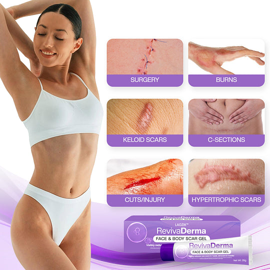RevivaDerma Gel para Cicatrizes Faciais e Corporais