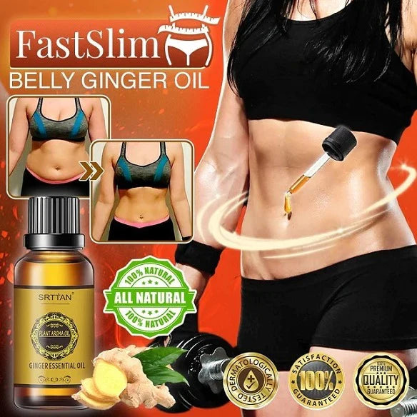 Óleo de gengibre para drenagem natural da barriga
